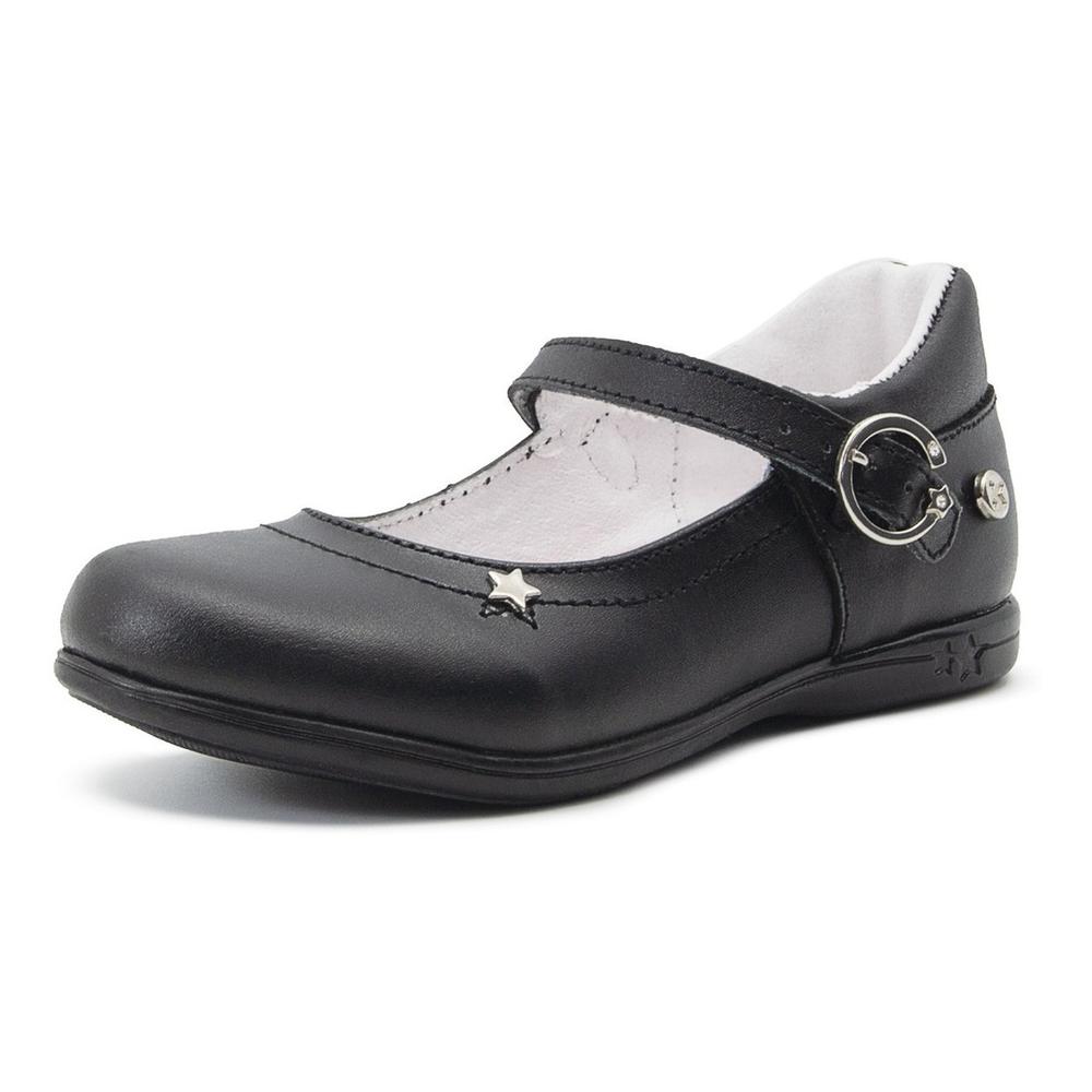 Foto 2 | Zapato Escolar Niña Karsten Piel Negro Arco Soporte 18-21 Negro