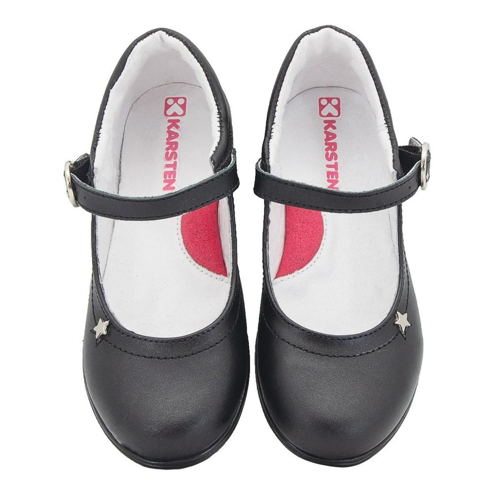 Foto 6 pulgar | Zapato Escolar Niña Karsten Piel Negro Arco Soporte 18-21 Negro
