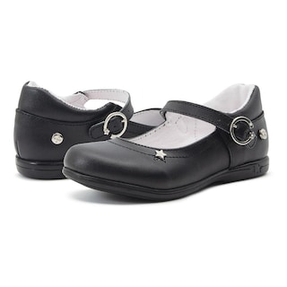 Foto 1 | Zapato Escolar Niña Karsten Piel Negro Arco Soporte 22-26 Negro