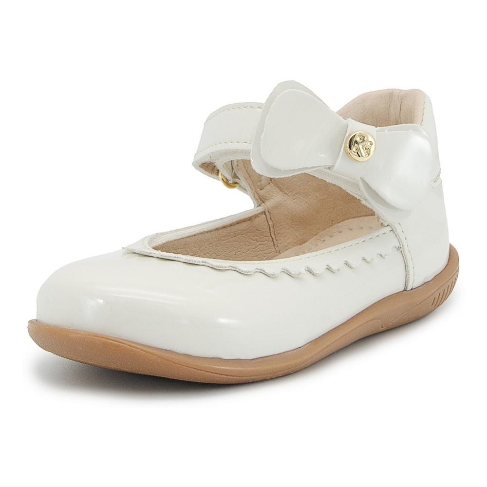 Foto 3 pulgar | Zapato Niña Karsten Charol Hueso Moño Plantilla Arco 12-17 Beige