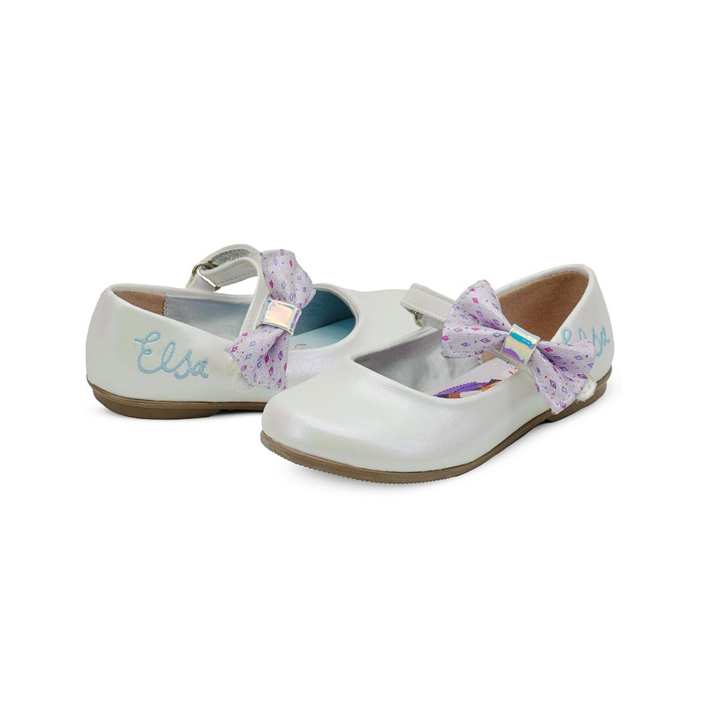 Foto 3 pulgar | Zapato Balerina Frozen Elsa Disney Para Niña 13-17 Blanco Blanco