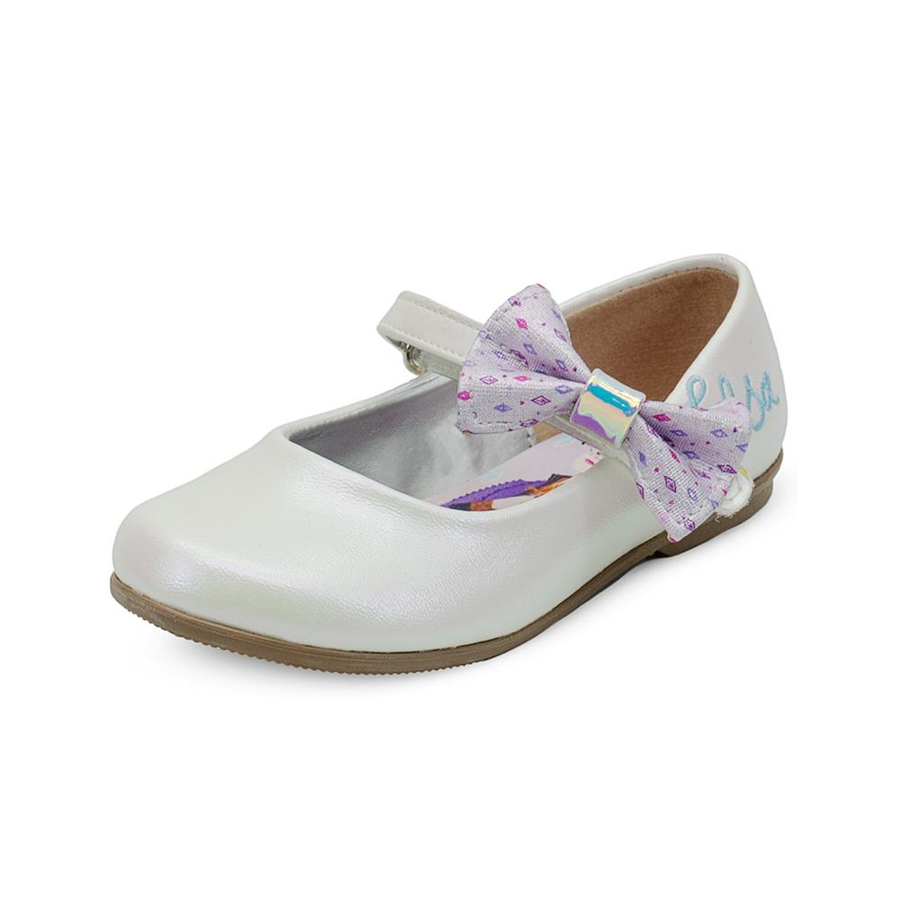 Foto 4 pulgar | Zapato Balerina Frozen Elsa Disney Para Niña 13-17 Blanco Blanco