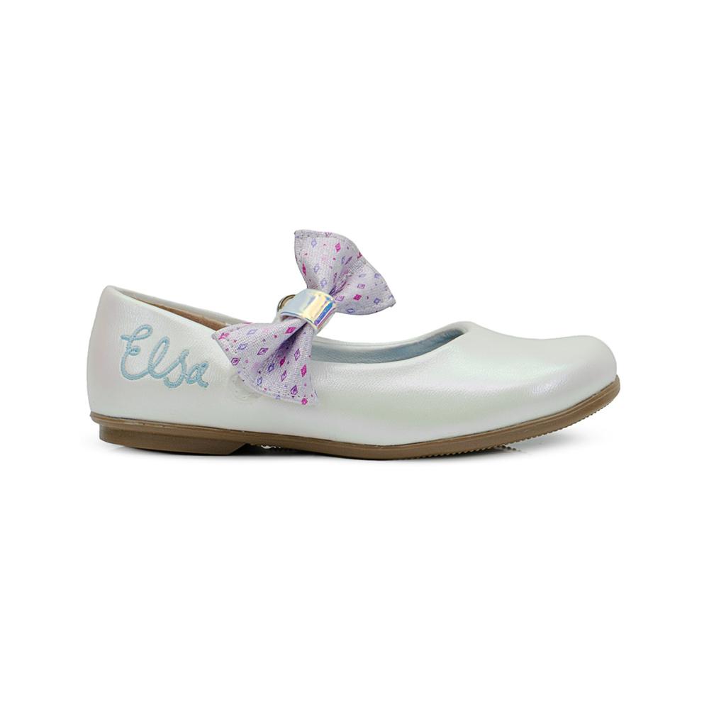 Foto 7 pulgar | Zapato Balerina Frozen Elsa Disney Para Niña 13-17 Blanco Blanco