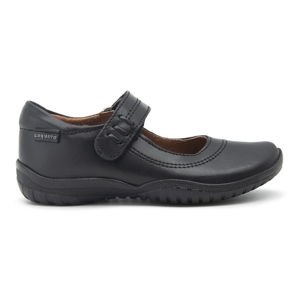 Foto 6 pulgar | Zapato Escolar Niña Colección 2021 Coqueta Piel Negro Suaves Negro