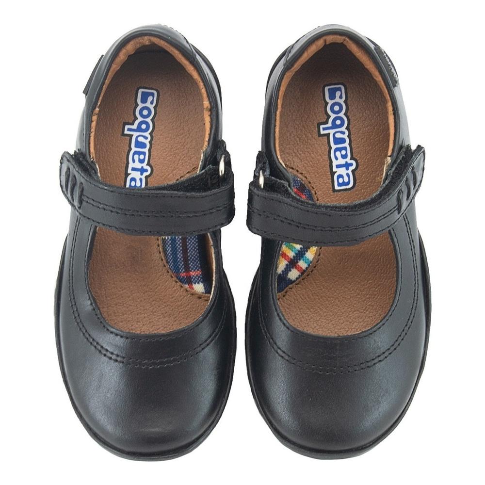 Foto 7 pulgar | Zapato Escolar Niña Colección 2021 Coqueta Piel Negro Suaves Negro