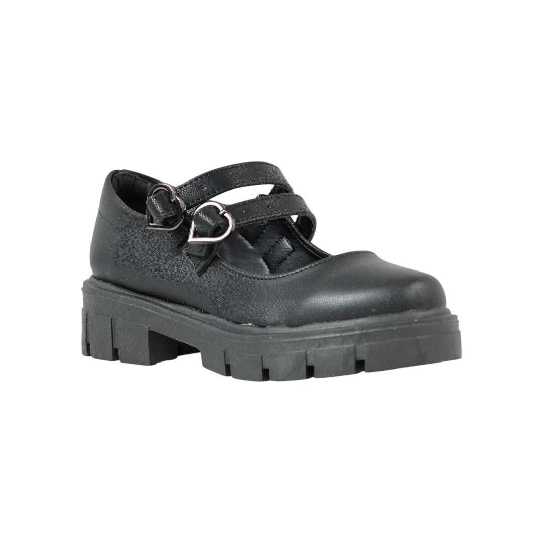 Zapato Escolar Niña Efectos 1020 Napa Negro