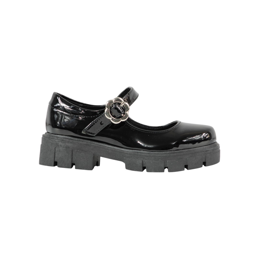Foto 4 pulgar | Zapato Escolar Niña Efectos 1021 Charol Negro