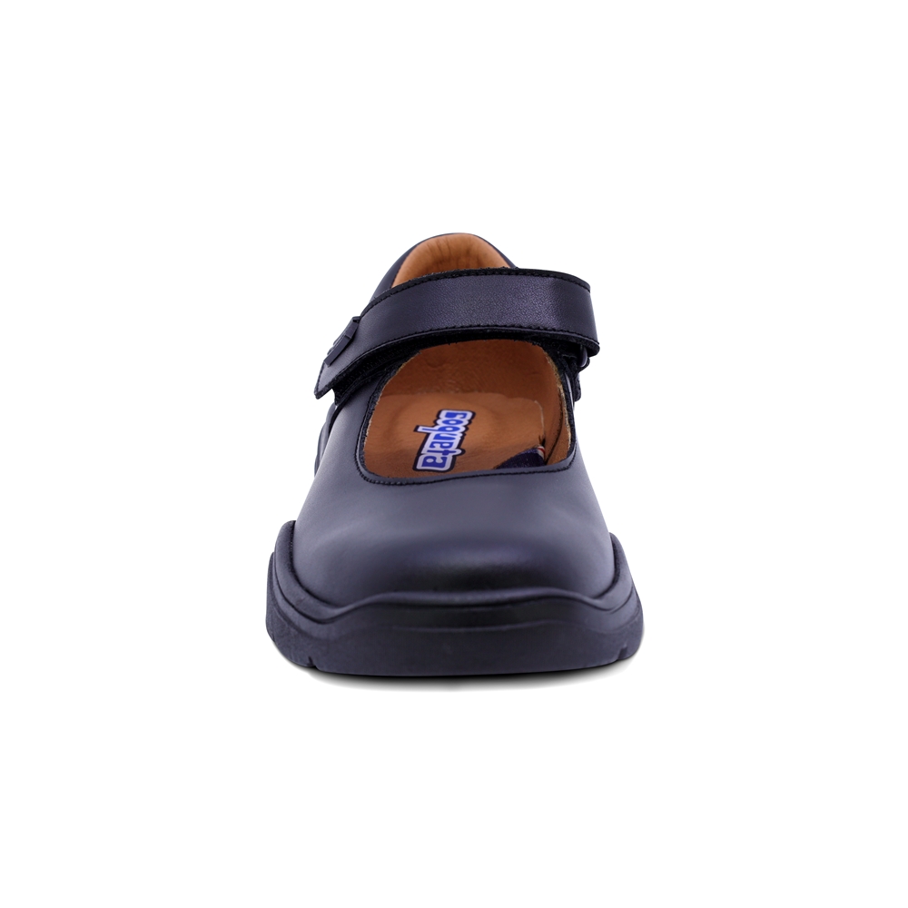 Foto 5 pulgar | Zapato Escolar Coqueta Para Niña De Piel En Negro Pilatus Con Ajuste Cómodo