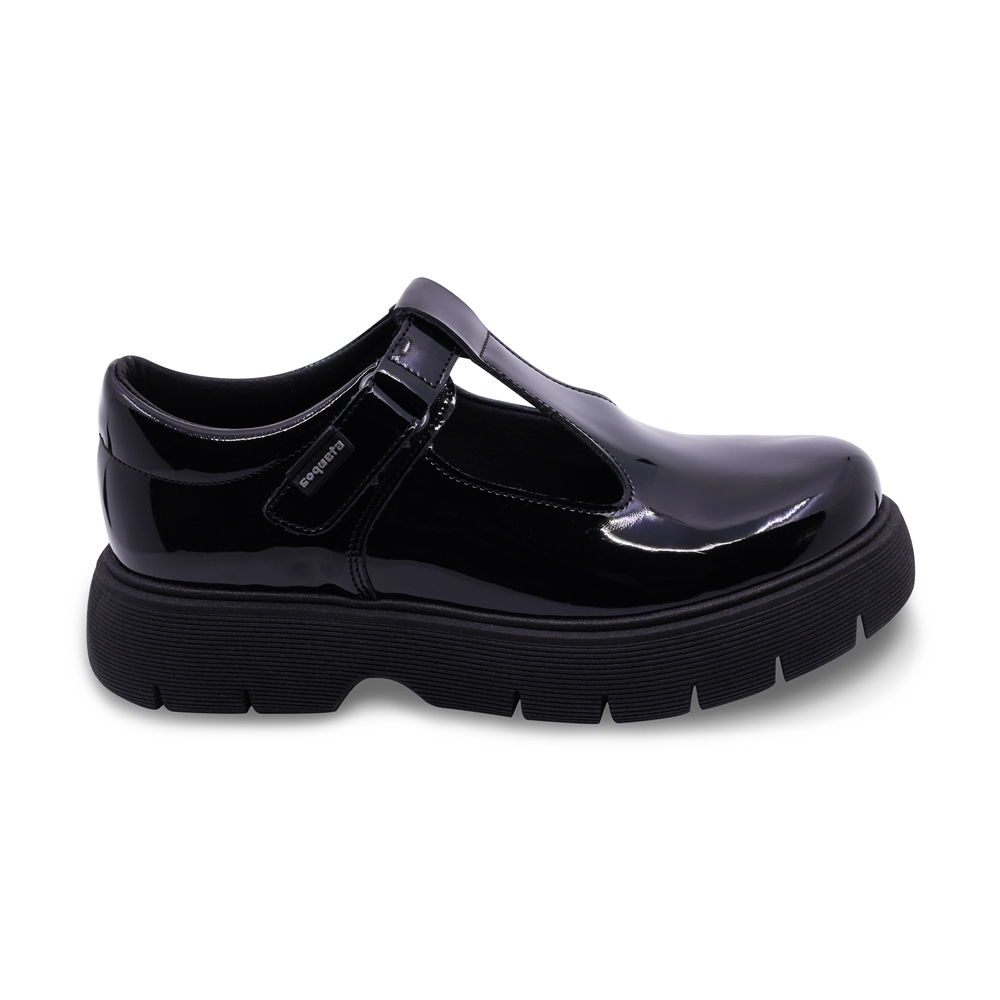 Foto 4 pulgar | Zapato Escolar Coqueta Para Niña Charol Negro Igor Con Tira De Contacto