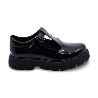 Foto 3 | Zapato Escolar Coqueta Para Niña Charol Negro Igor Con Tira De Contacto