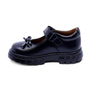 Foto 6 | Zapato Escolar Coqueta Para Niña De Piel En Negro Thunder Con Moño