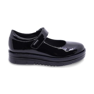 Foto 3 | Zapato Escolar Coqueta Para Niña En Charol Negro Nora Con Tira De Contacto