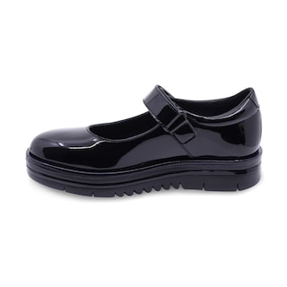 Foto 6 | Zapato Escolar Coqueta Para Niña En Charol Negro Nora Con Tira De Contacto