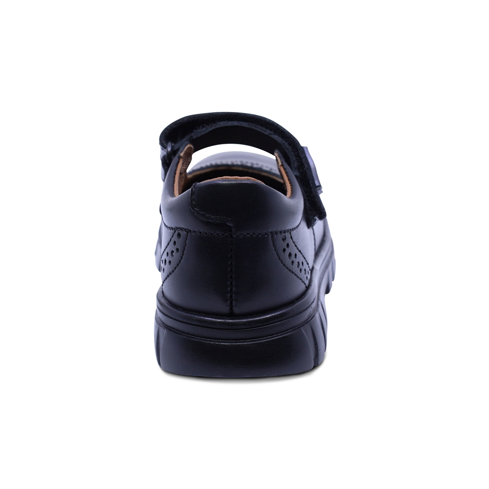 Foto 6 pulgar | Zapato Escolar Coqueta Para Niña De Piel En Negro Thunder Con Detalle Perforado