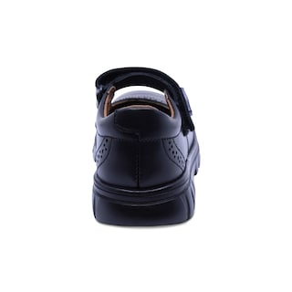 Foto 5 | Zapato Escolar Coqueta Para Niña De Piel En Negro Thunder Con Detalle Perforado