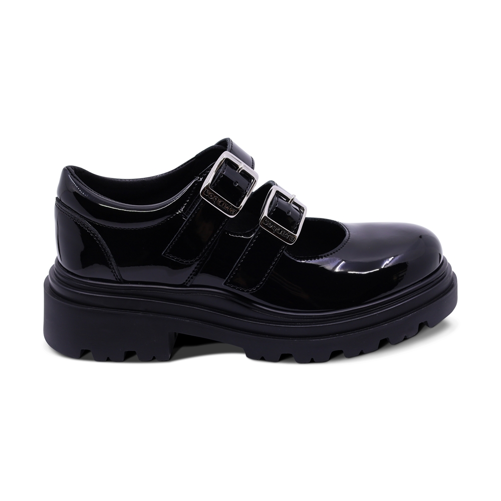 Foto 4 pulgar | Zapato Escolar Coqueta Para Niña De Charol Negro Jazz Con Doble Hebilla