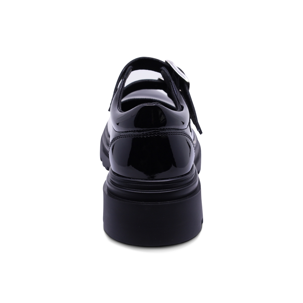 Foto 6 pulgar | Zapato Escolar Coqueta Para Niña De Charol Negro Jazz Con Doble Hebilla