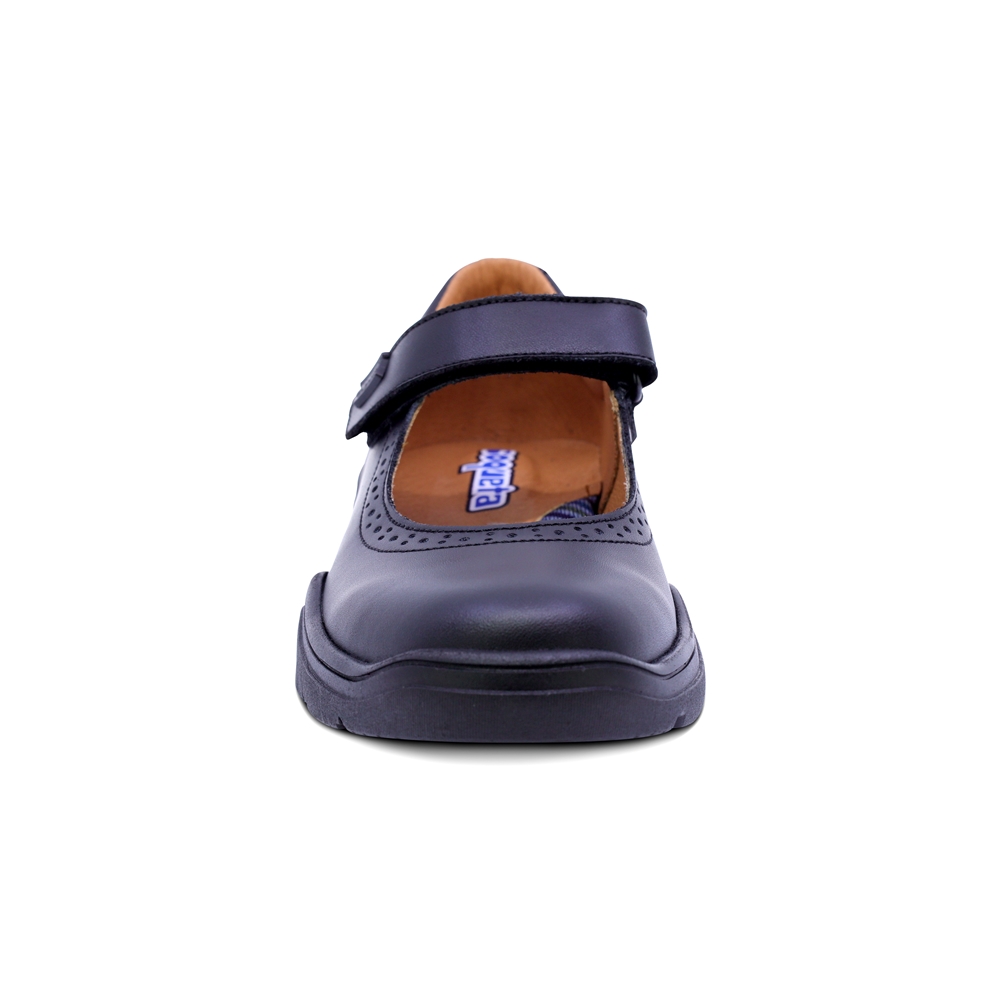Foto 5 pulgar | Zapato Escolar Coqueta Para Niña De Piel En Negro Pilatus Con Perforado