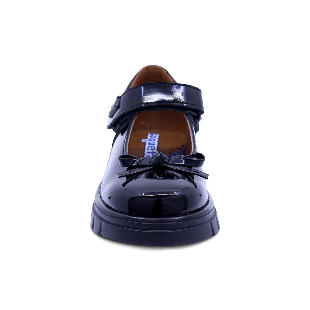 Foto 5 pulgar | Zapato Escolar Coqueta Para Niña De Charol Negro Thunder Con Moño