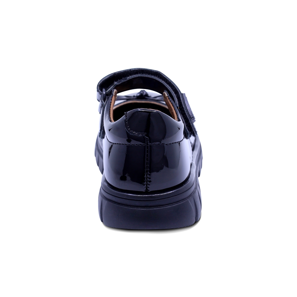 Foto 6 pulgar | Zapato Escolar Coqueta Para Niña De Charol Negro Thunder Con Moño