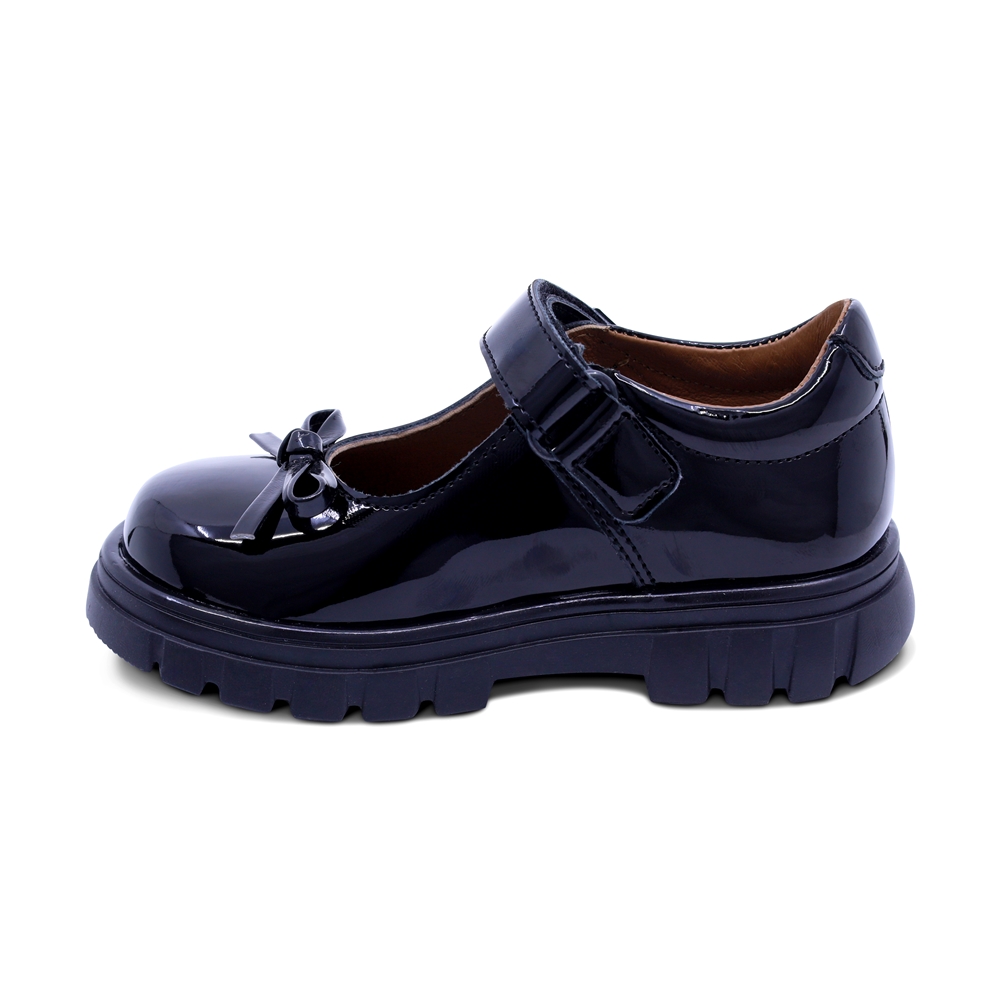 Foto 7 pulgar | Zapato Escolar Coqueta Para Niña De Charol Negro Thunder Con Moño