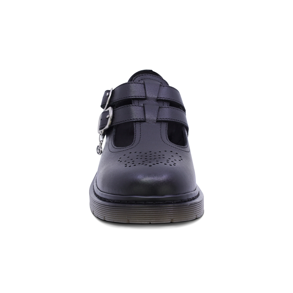 Foto 5 pulgar | Zapato Escolar Coqueta Para Niña De Piel En Negro Martín Con Perforado