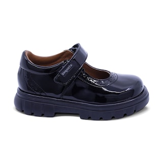 Foto 3 | Zapato Escolar Coqueta Para Niña De Charol Negro Thunder Con Perforado