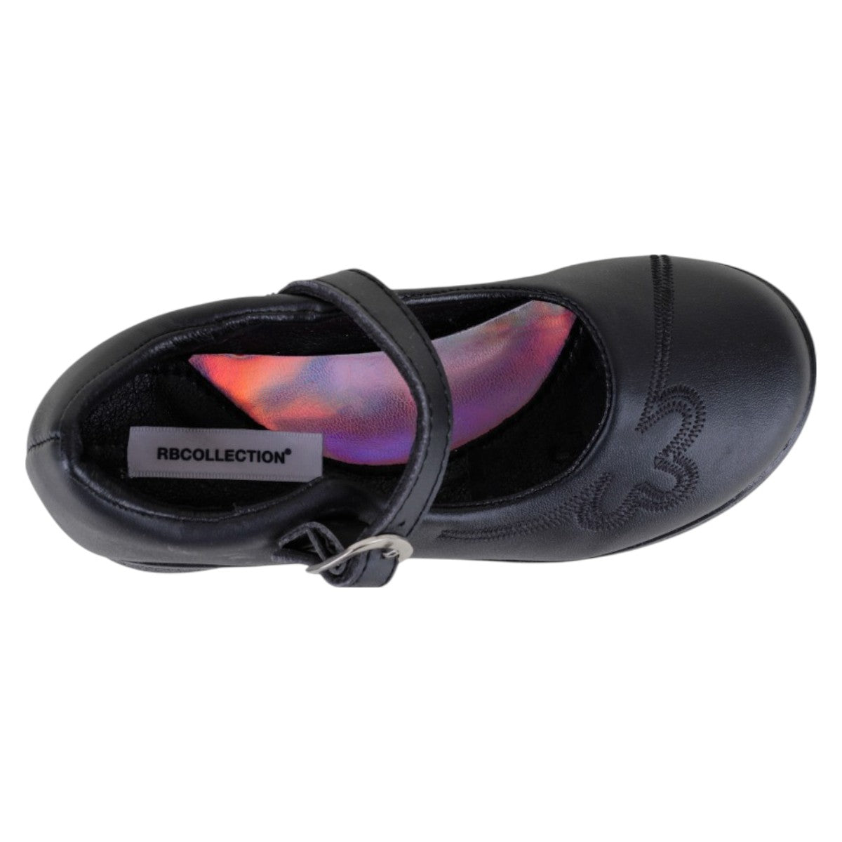 Foto 4 pulgar | Escolar Exterior Piel Vegana Color Negros Para Niña De Rbcollection