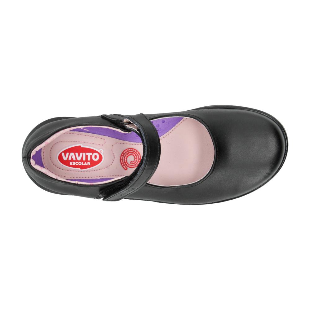 Foto 9 pulgar | Zapato Escolar Vavito Negro Para Niña T18-22 [vvv1170] Negro