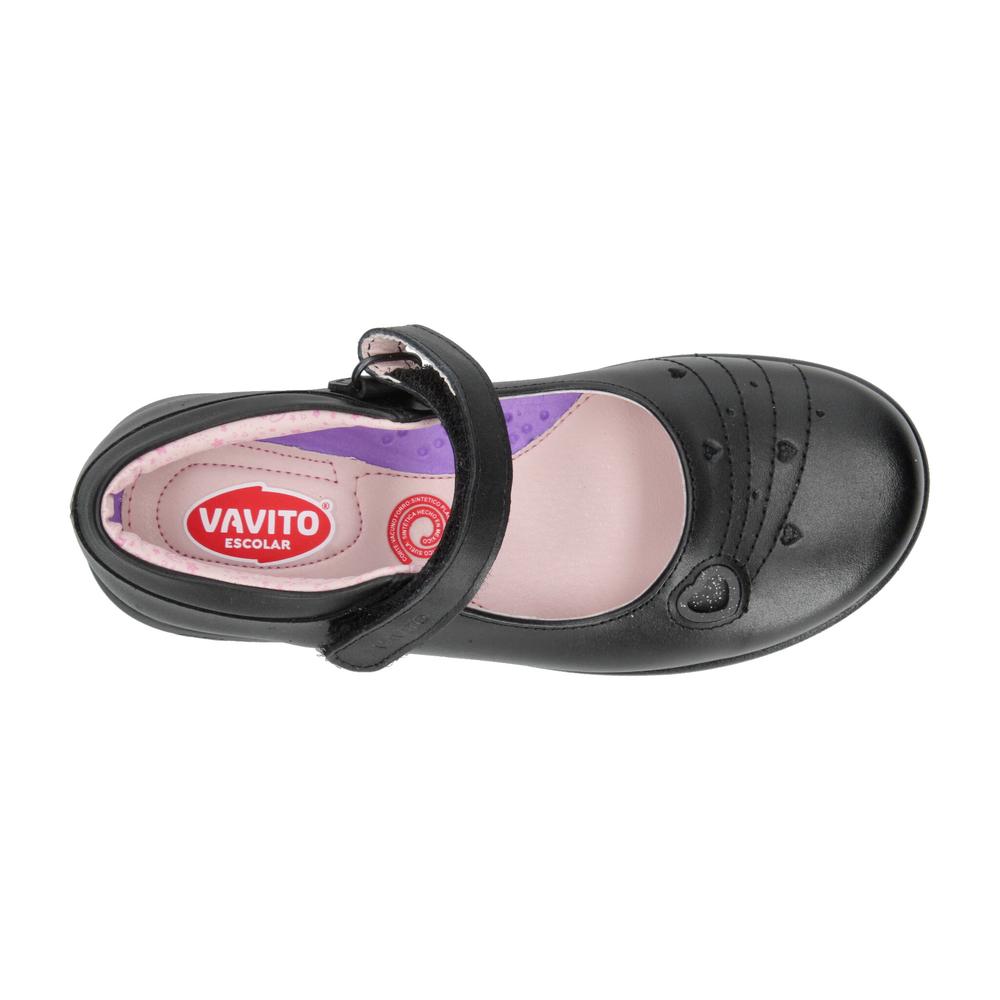 Foto 9 pulgar | Zapato Escolar Vavito Negro Para Niña T22-25 [vvv1169] Negro