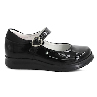 Foto 1 | Zapato Escolar Yuyin Charol Corazón Negro Para Niña
