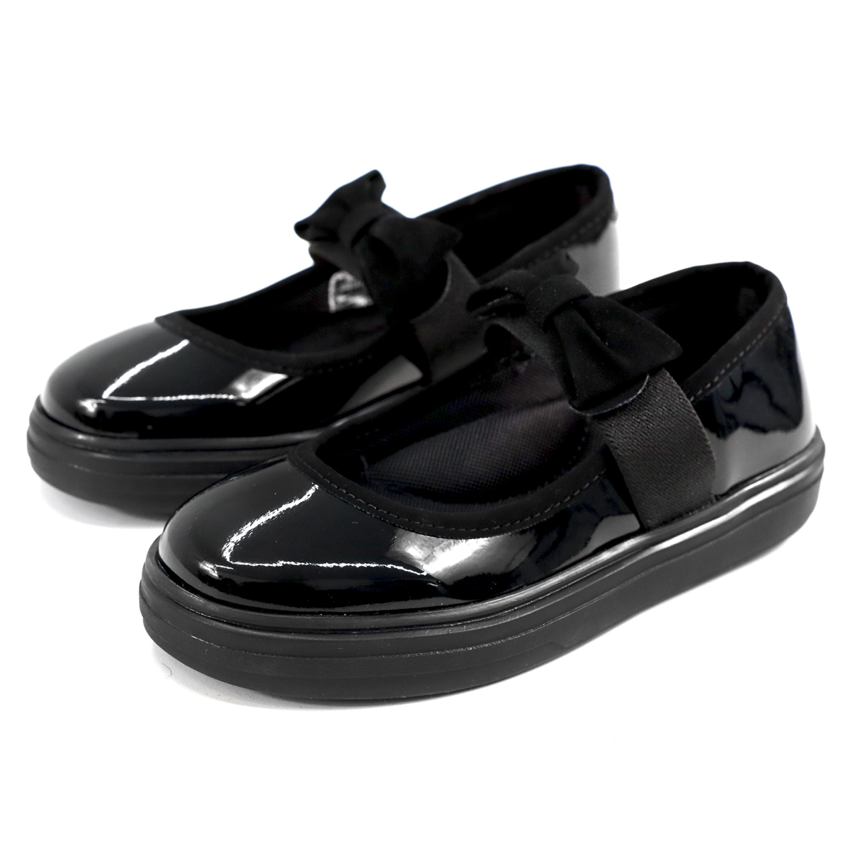 Foto 2 pulgar | Zapato Escolar Karsten Negro Charol Moño Para Niña