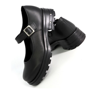 Foto 5 | Zapato Escolar Yuyin Piel Negro Para Niña
