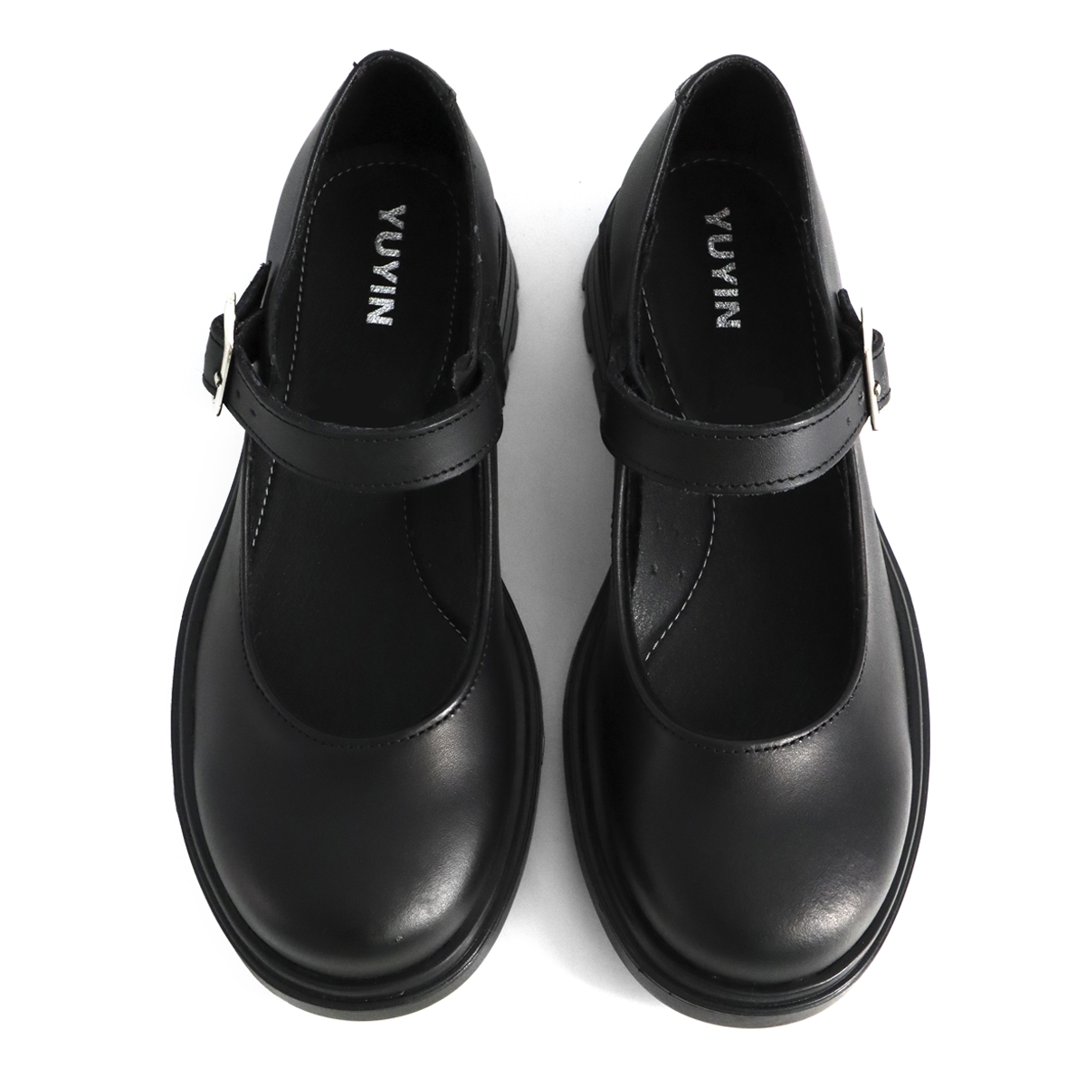Foto 9 pulgar | Zapato Escolar Yuyin Piel Negro Para Niña