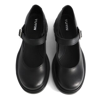 Foto 8 | Zapato Escolar Yuyin Piel Negro Para Niña