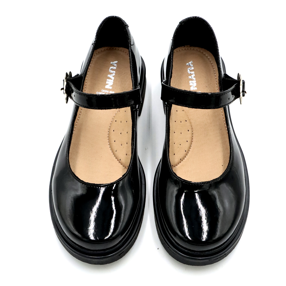 Foto 2 | Zapato Escolar Yuyin Charol Negro Para Niña