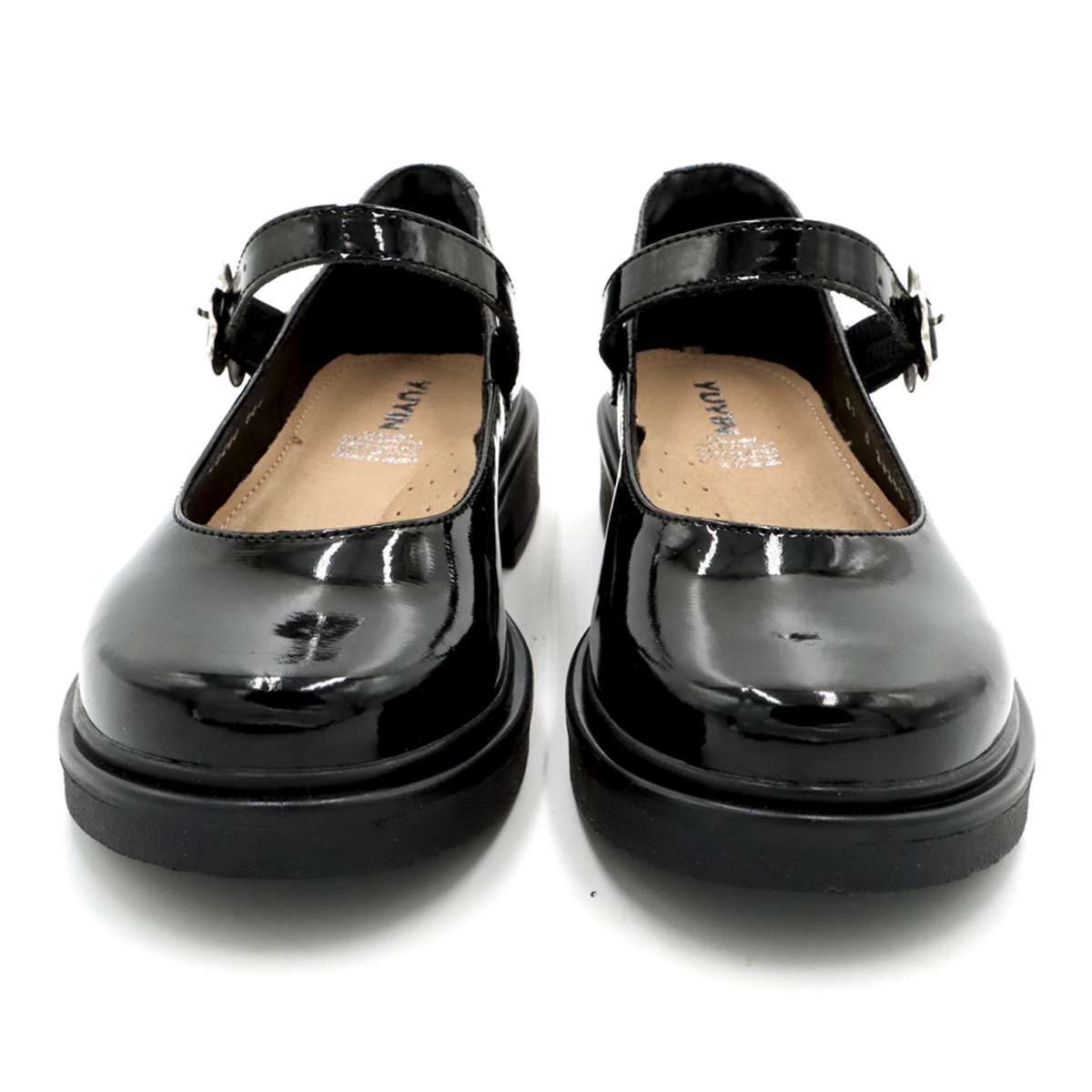 Foto 3 | Zapato Escolar Yuyin Charol Negro Para Niña