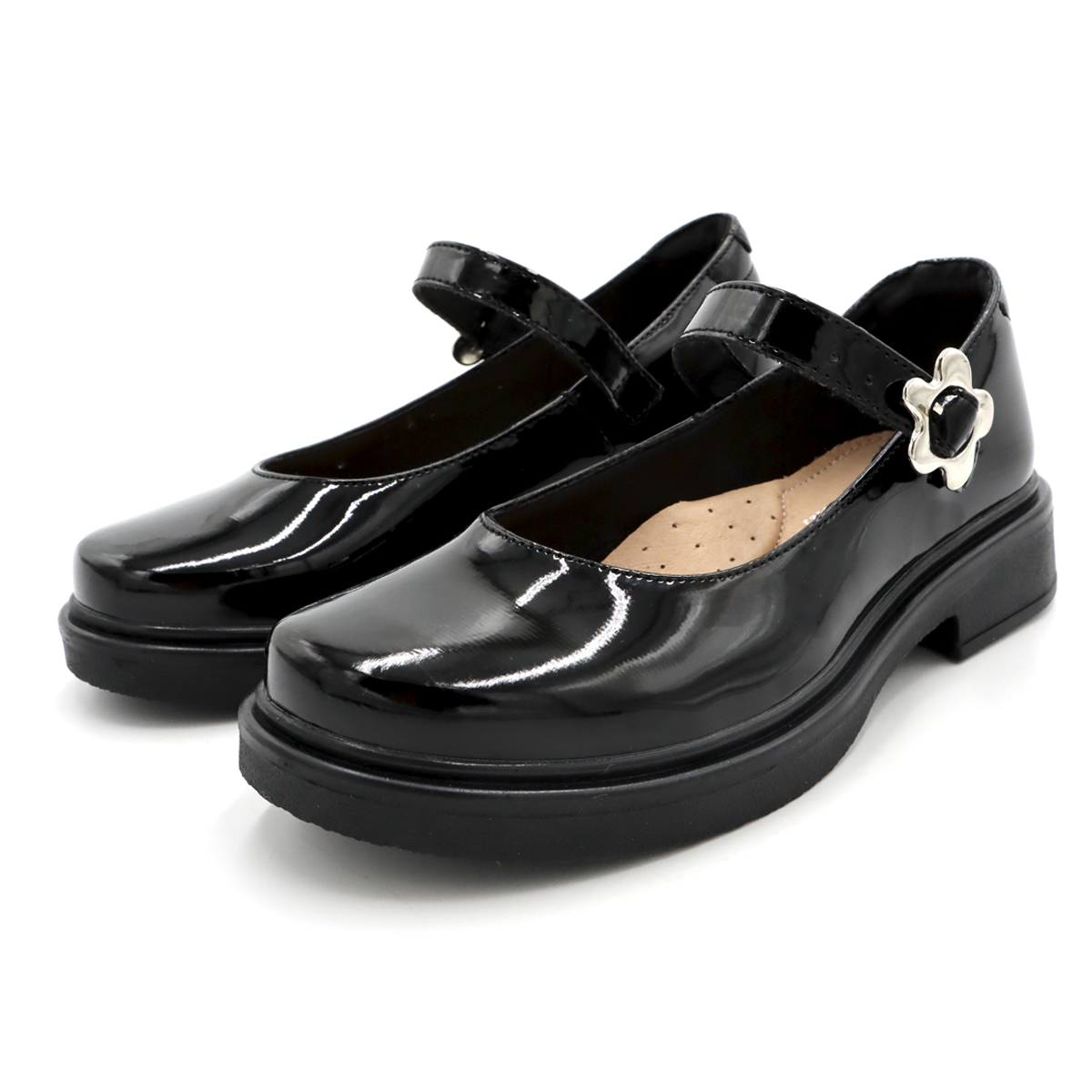 Foto 5 pulgar | Zapato Escolar Yuyin Charol Negro Para Niña