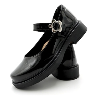 Foto 6 | Zapato Escolar Yuyin Charol Negro Para Niña