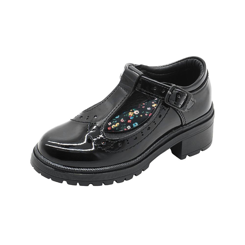 Foto 5 pulgar | Zapato Escolar Bambino Para Niña Hebilla Charol Negro Negro