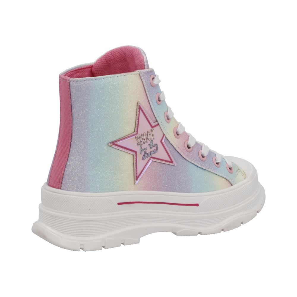 Foto 4 pulgar | Tenis Bambino N3887 Multicolor Para Niña Tipo Botin Talla 18 Al 23