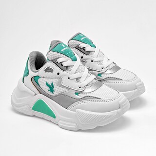 Foto 2 | American Fire Tenis Urbano Para Niña Blanco Plata Verde