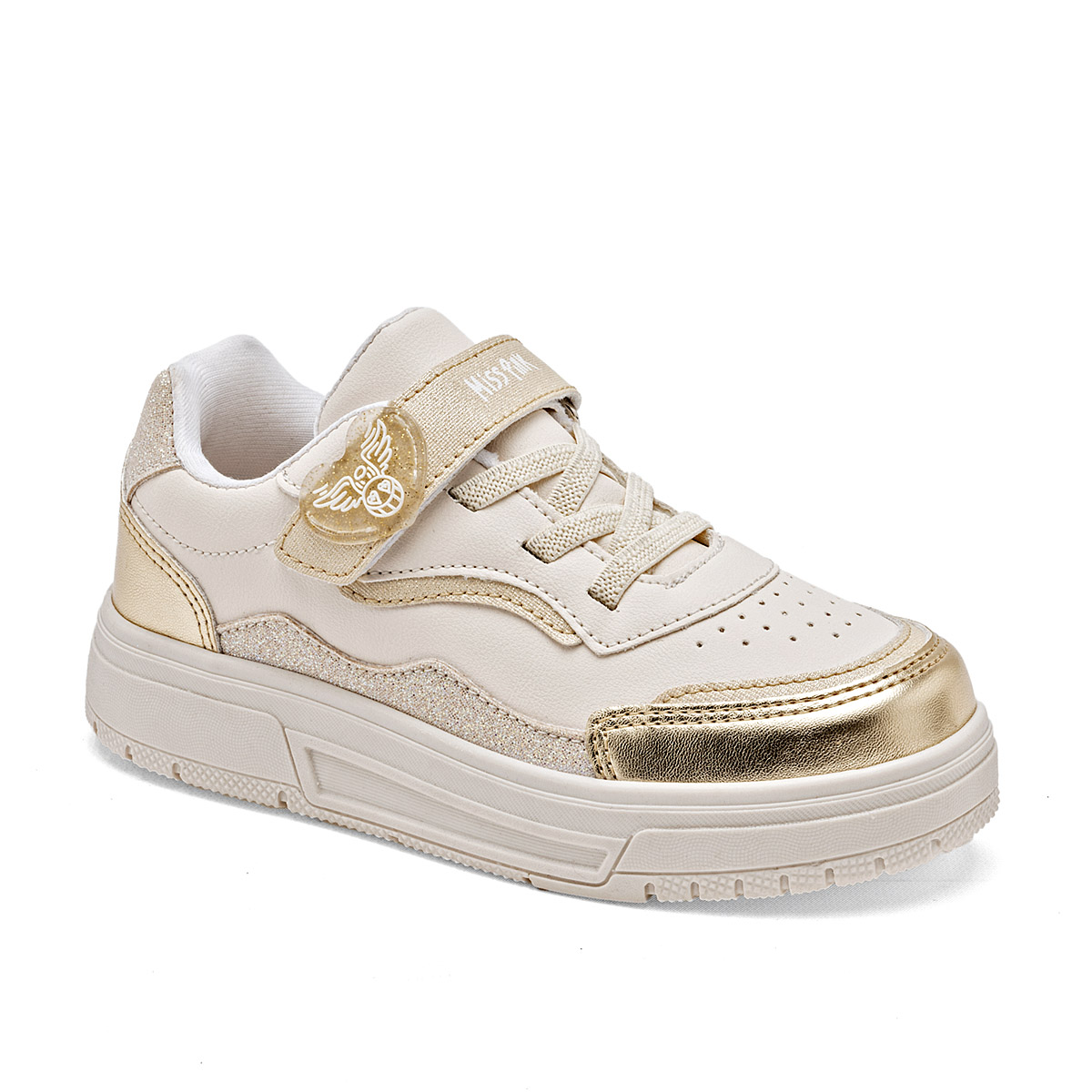 Foto 1 | Tenis Urbanos Miss Pink Blanco con Dorado para Niña