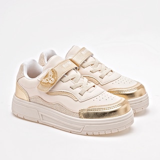 Foto 2 | Tenis Urbanos Miss Pink Blanco con Dorado para Niña