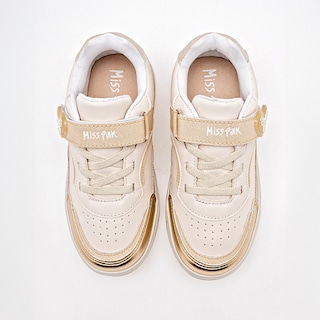 Foto 3 | Tenis Urbanos Miss Pink Blanco con Dorado para Niña
