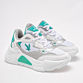 Foto 2 | American Fire Tenis Urbano Para Niña Blanco Plata Verde