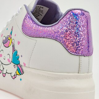 Foto 4 | Stars Of The World Tenis Urbano Para Niña Blanco Multicolor