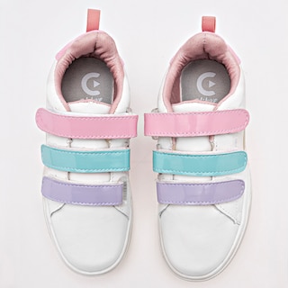 Foto 3 | C>libre Tenis Urbano Para Niña Blanco Multicolor