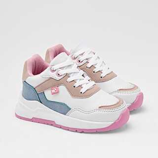 Foto 2 | Ferrioni Tenis Urbano Para Niña Blanco Azul Beige