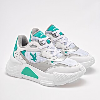 Foto 2 | American Fire Tenis Urbano Para Niña Blanco Plata Verde